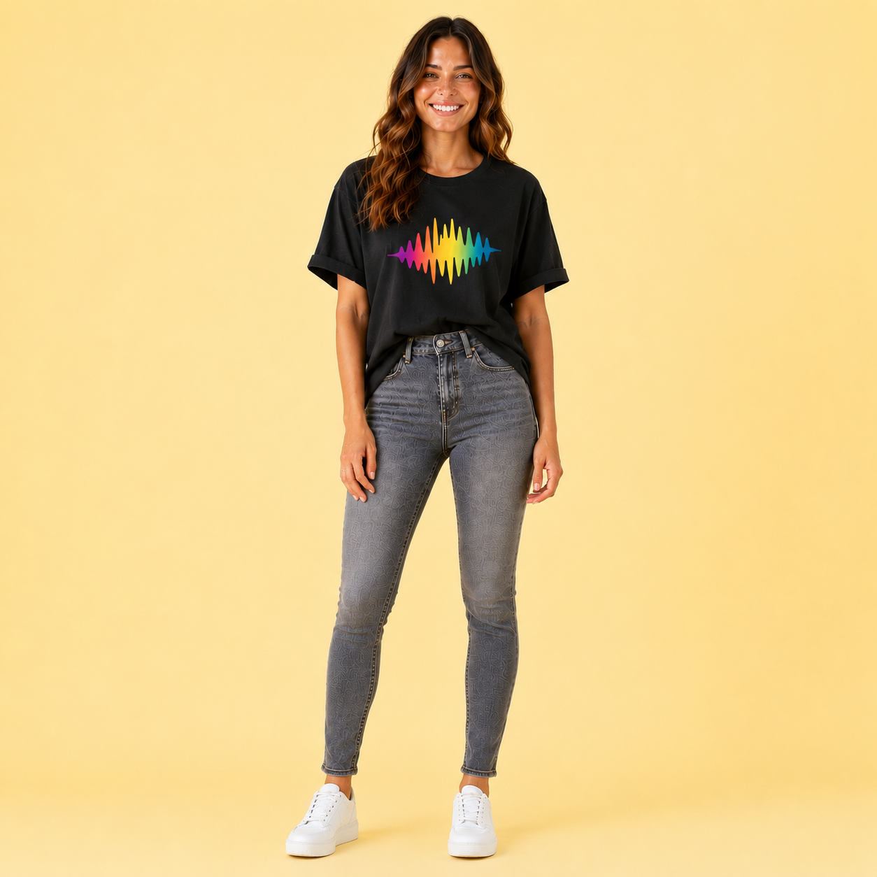 Rainbow Frequency Relaxed T-Shirt