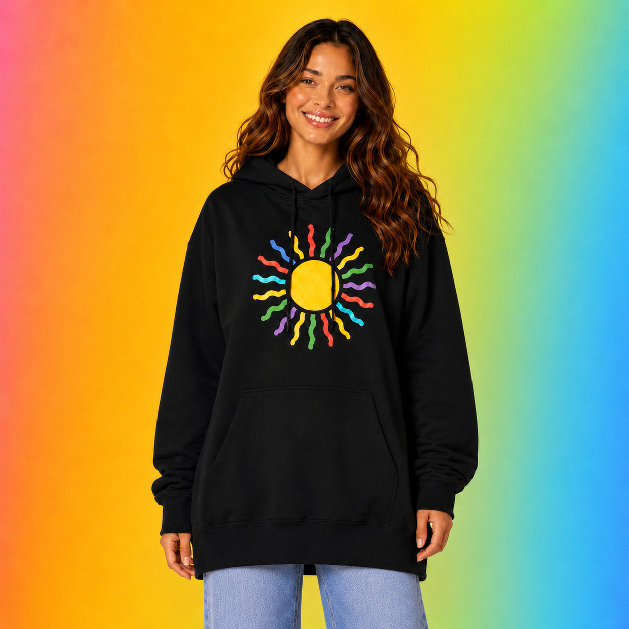 The Enchanted Rainbow Sun Hoodie