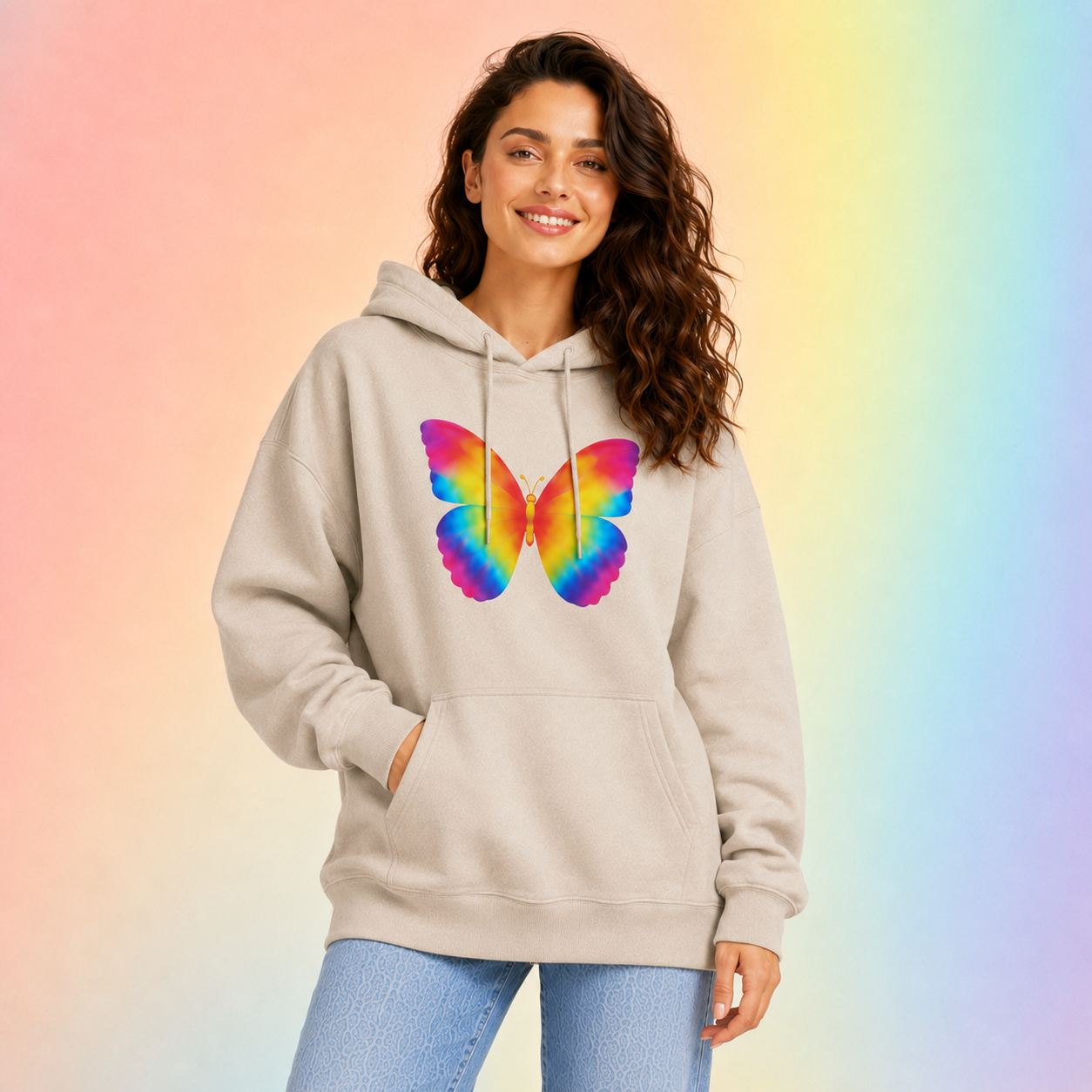 Rainbow Butterfly Sweatshirt