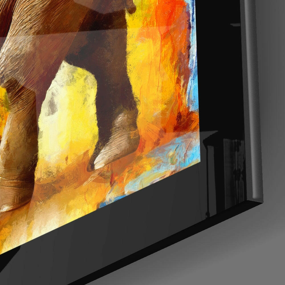 Elephant Glass Wall Art