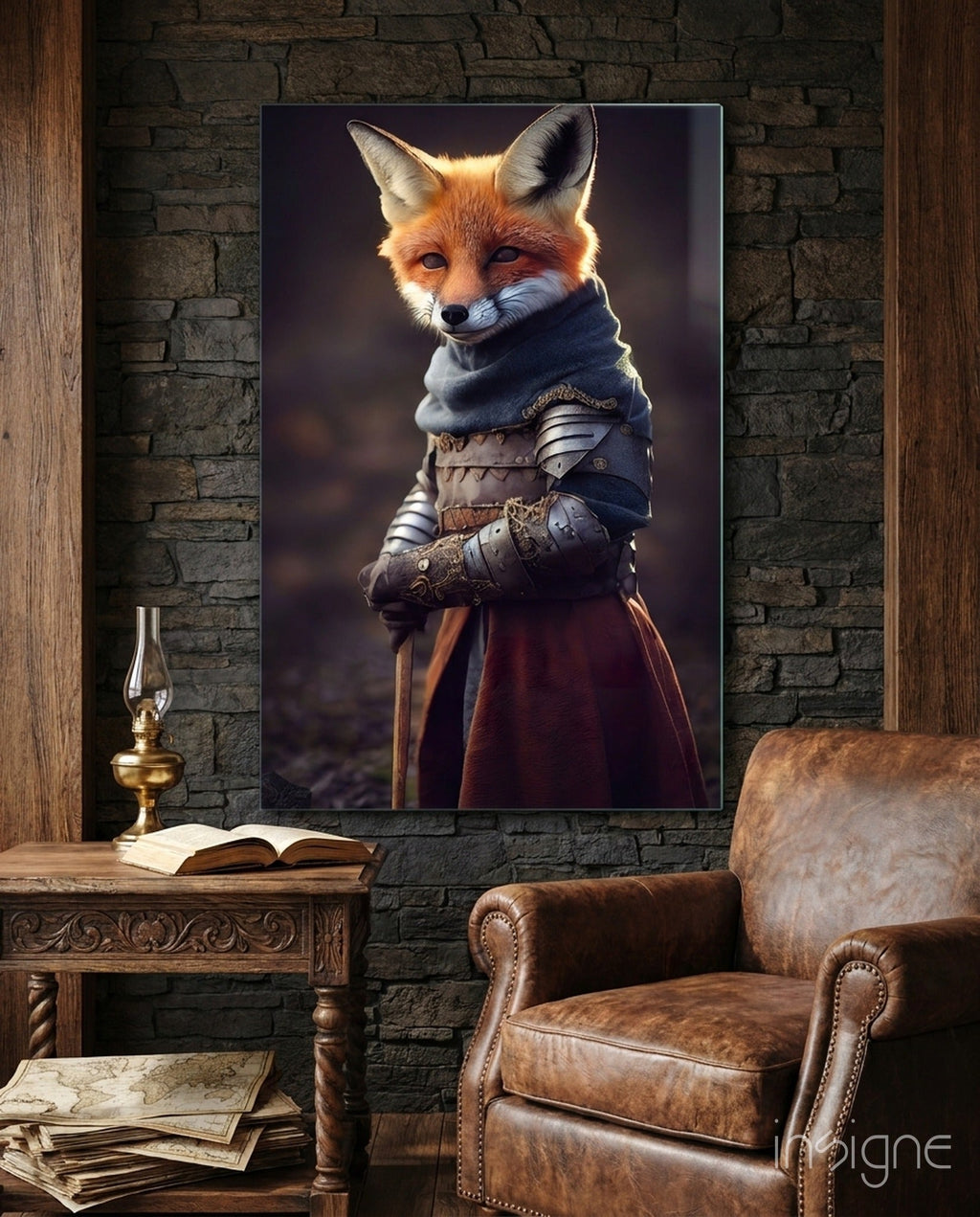 The Fox Glass Wall Art || Designer Collection