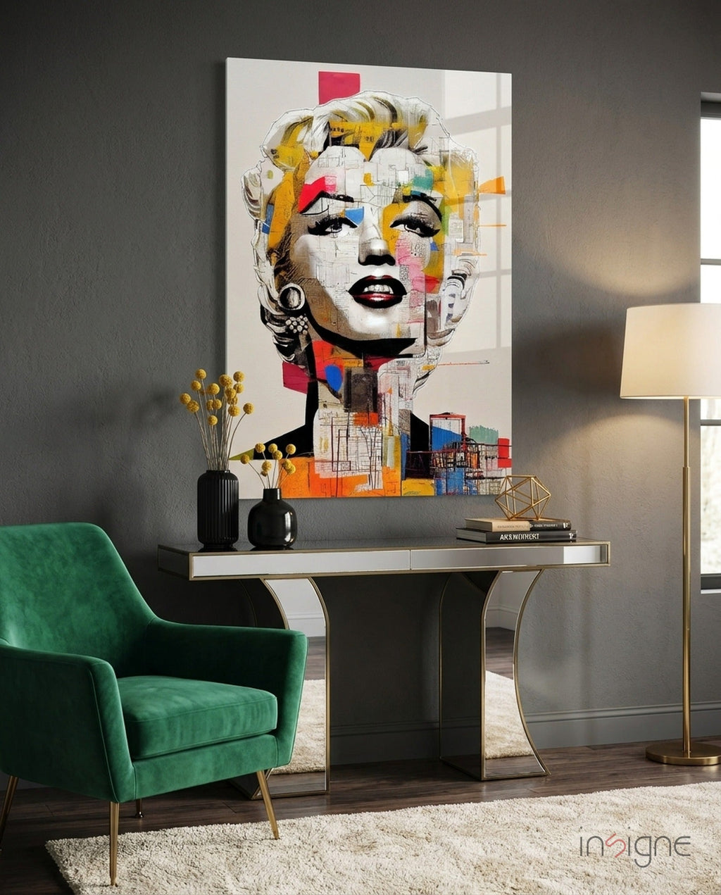 Marilyn Monroe Glass Wall Art  || Designer Collection