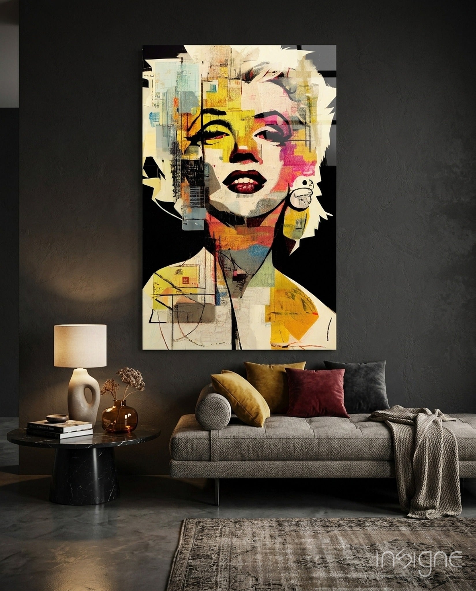 Marilyn Monroe Glass Wall Art  || Designer Collection