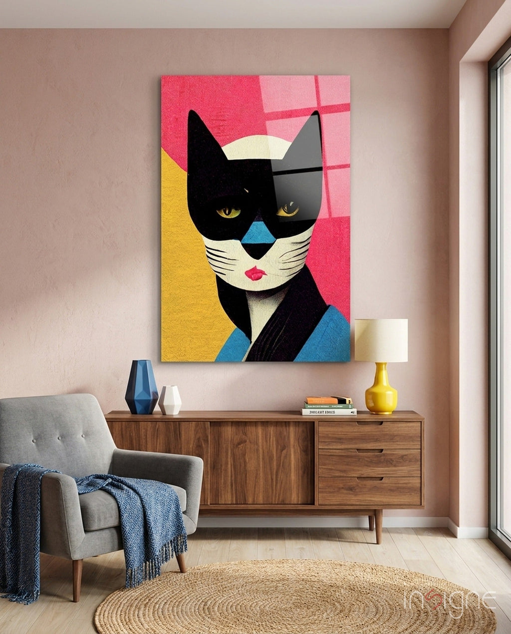 Masked Glass Wall Art  || Designer Collection