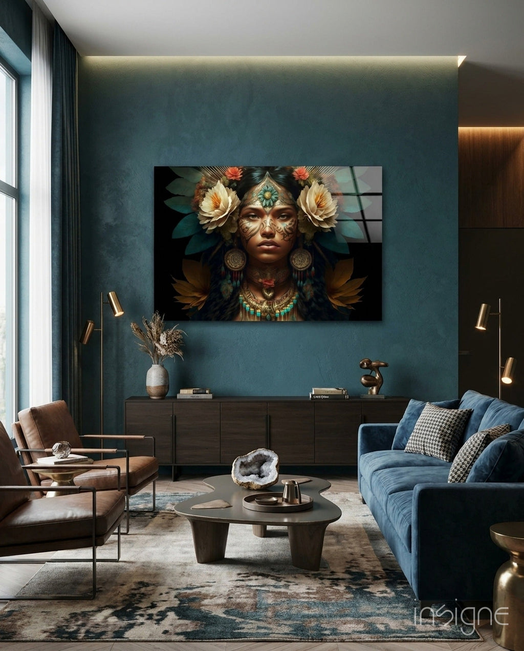 Beauty of the Clan Glass Wall Art  || Designer Collection