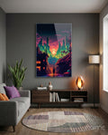 Walk to the New Life Glass Wall Art  || Designers Collection