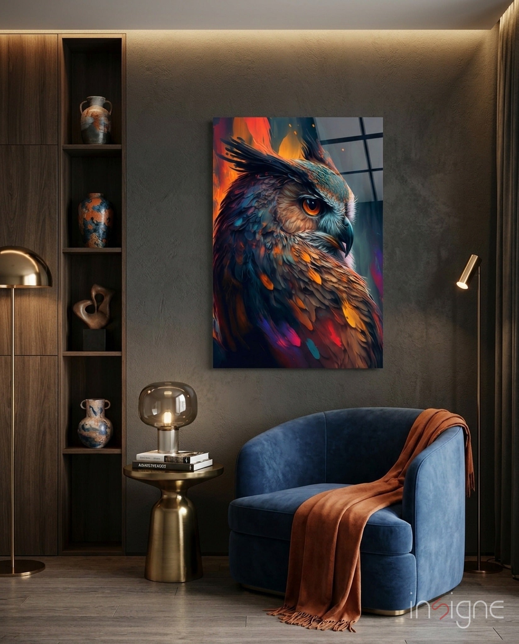 Owl's Eye Glass Wall Art  || Designer Collection