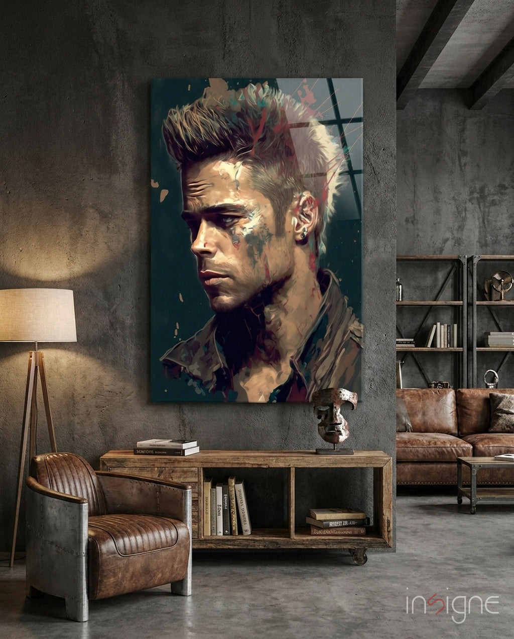 Fight Club - Tyler Durden Glass Wall Art  || Designer Collection