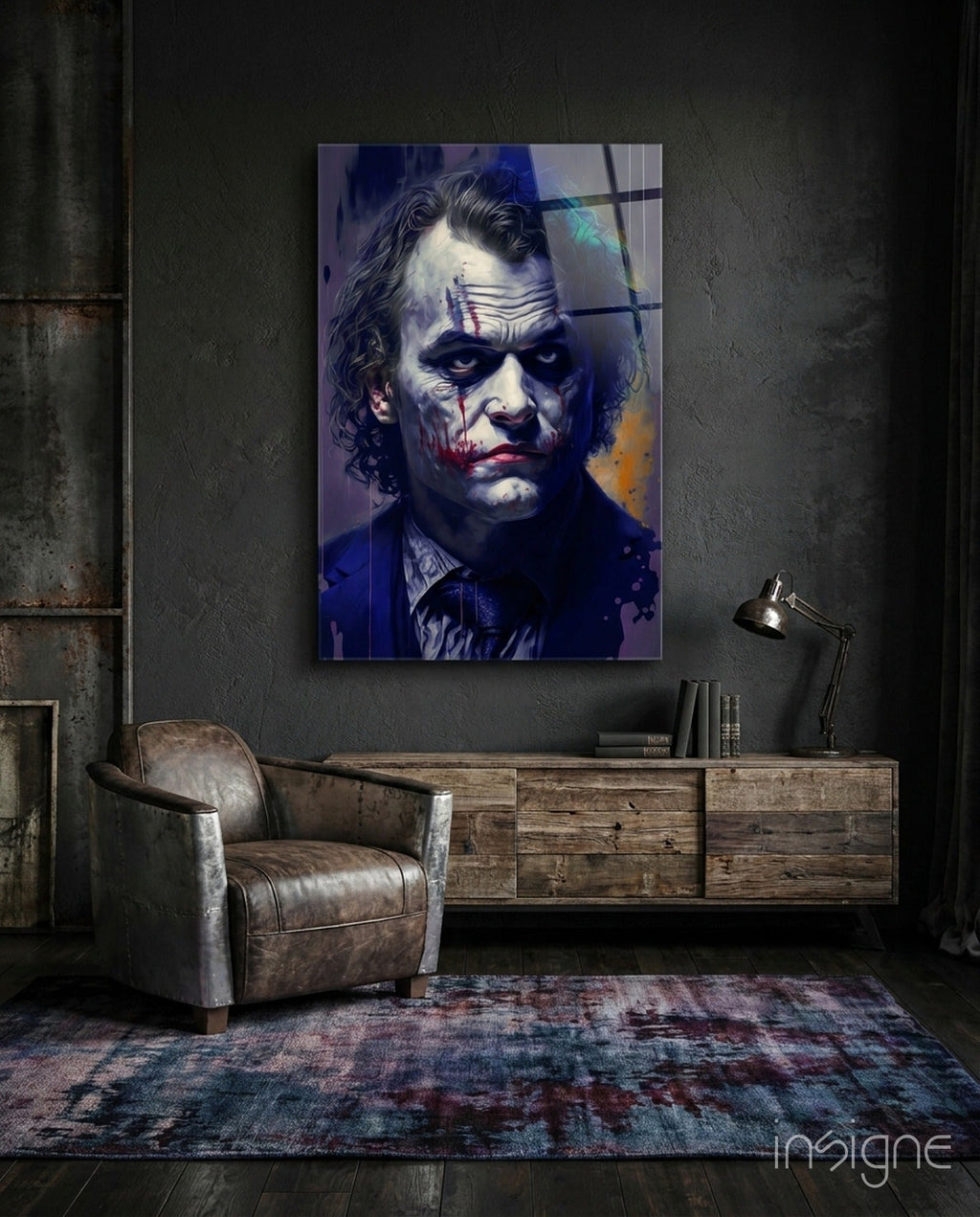 Joker Glass Wall Art  || Designer Collection