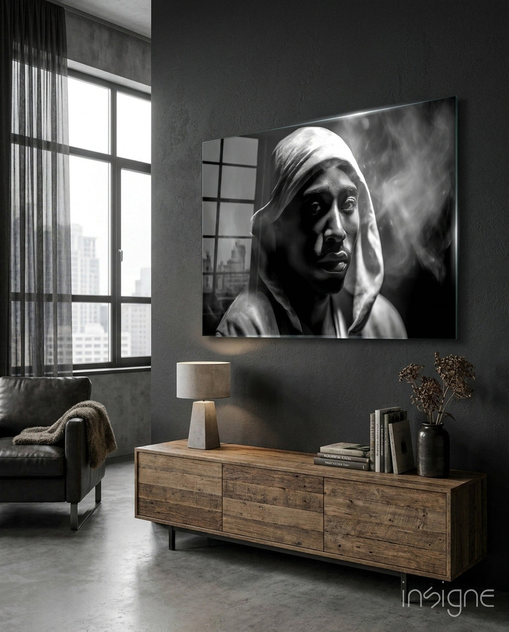 Tupac Glass Wall Art || Designer Collection