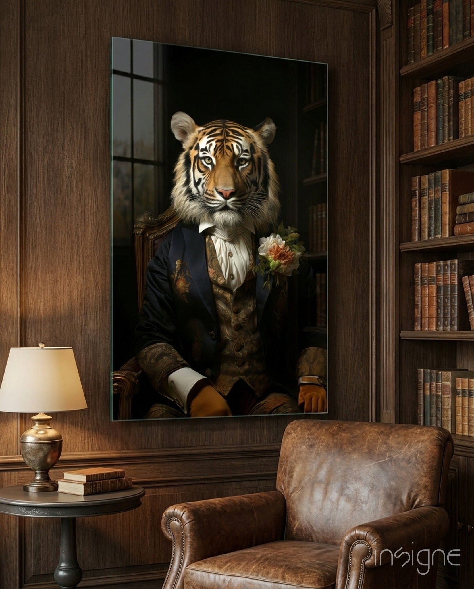 Gentleman Glass Wall Art|| Designer's Collection