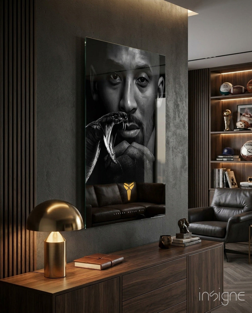 Kobe Bryant Glass Wall Art || Designer Collection