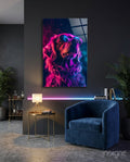 Dog with Glasses Glass Wall Art || Designer Collection