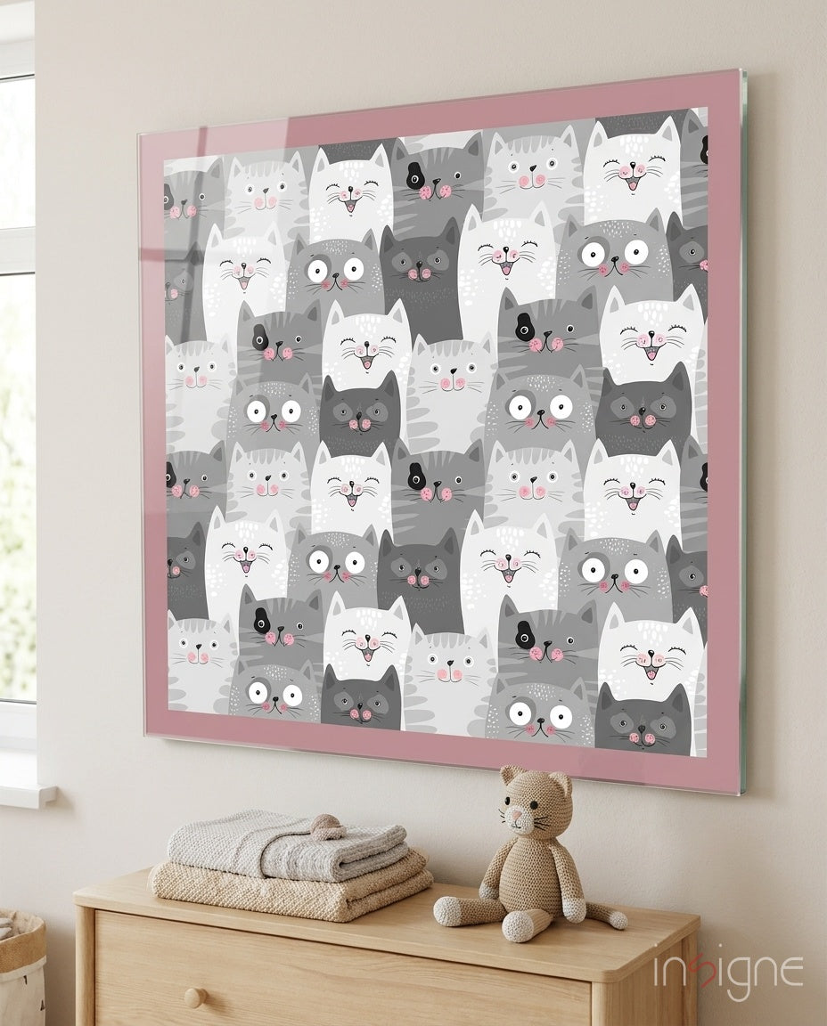 Cats Glass Wall Art