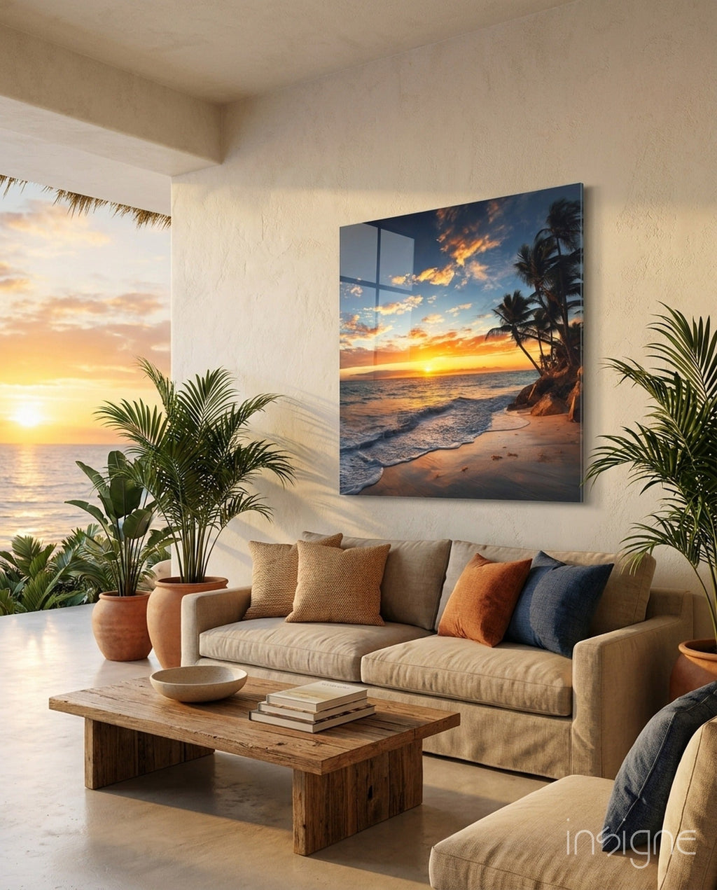 Palm Trees Glass Wall Art