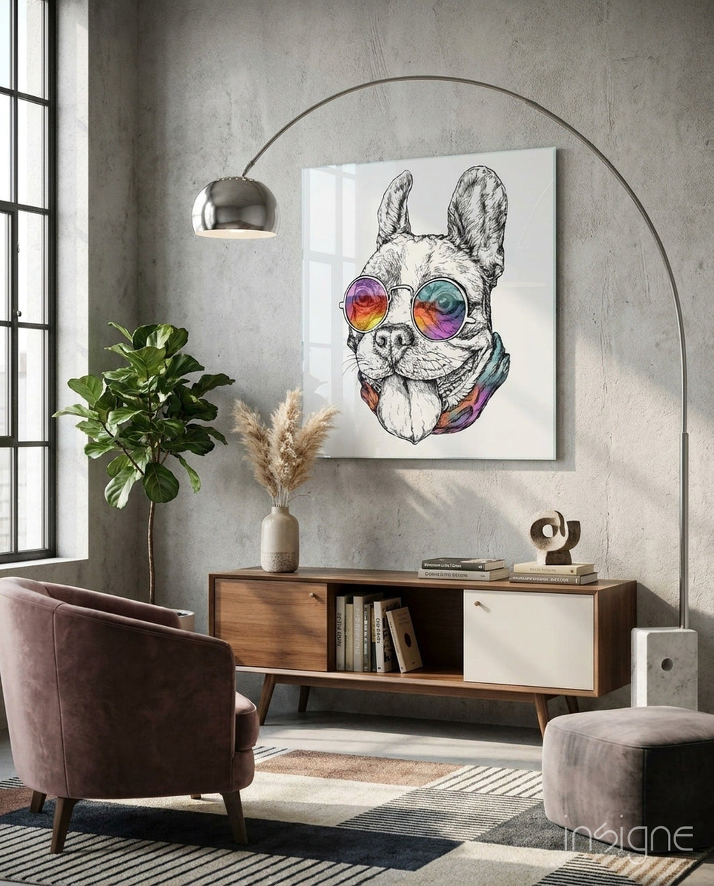 Dog Glass Wall Art
