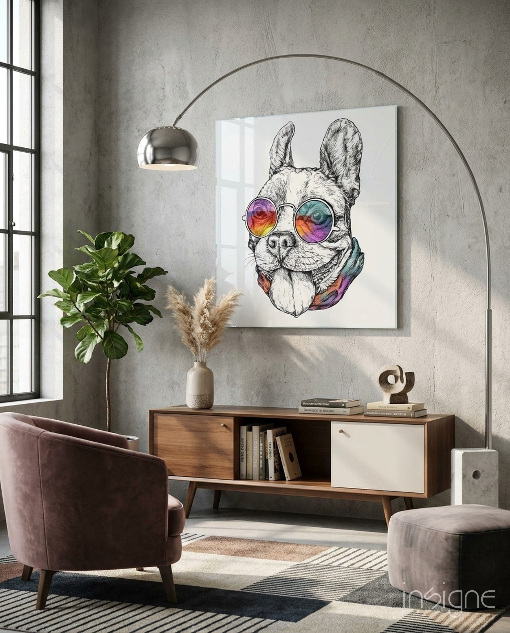 Dog Glass Wall Art