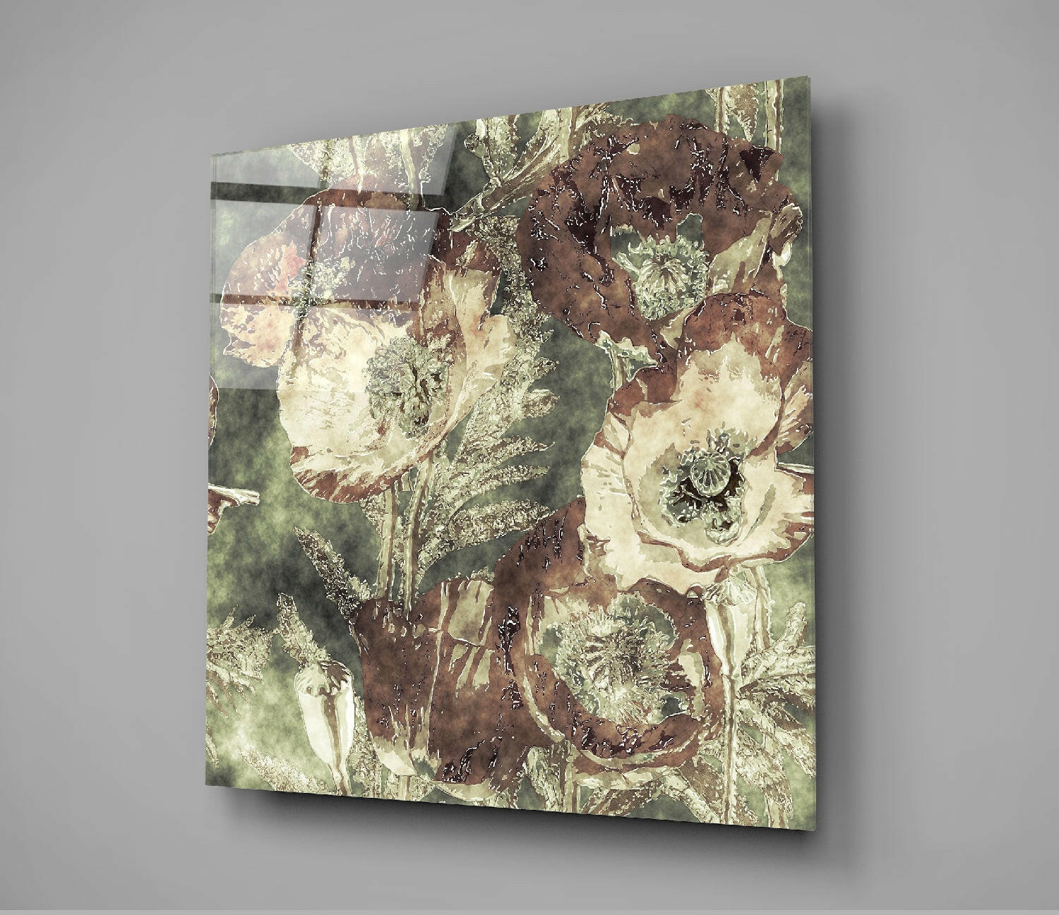 Abstract Glass Wall Art