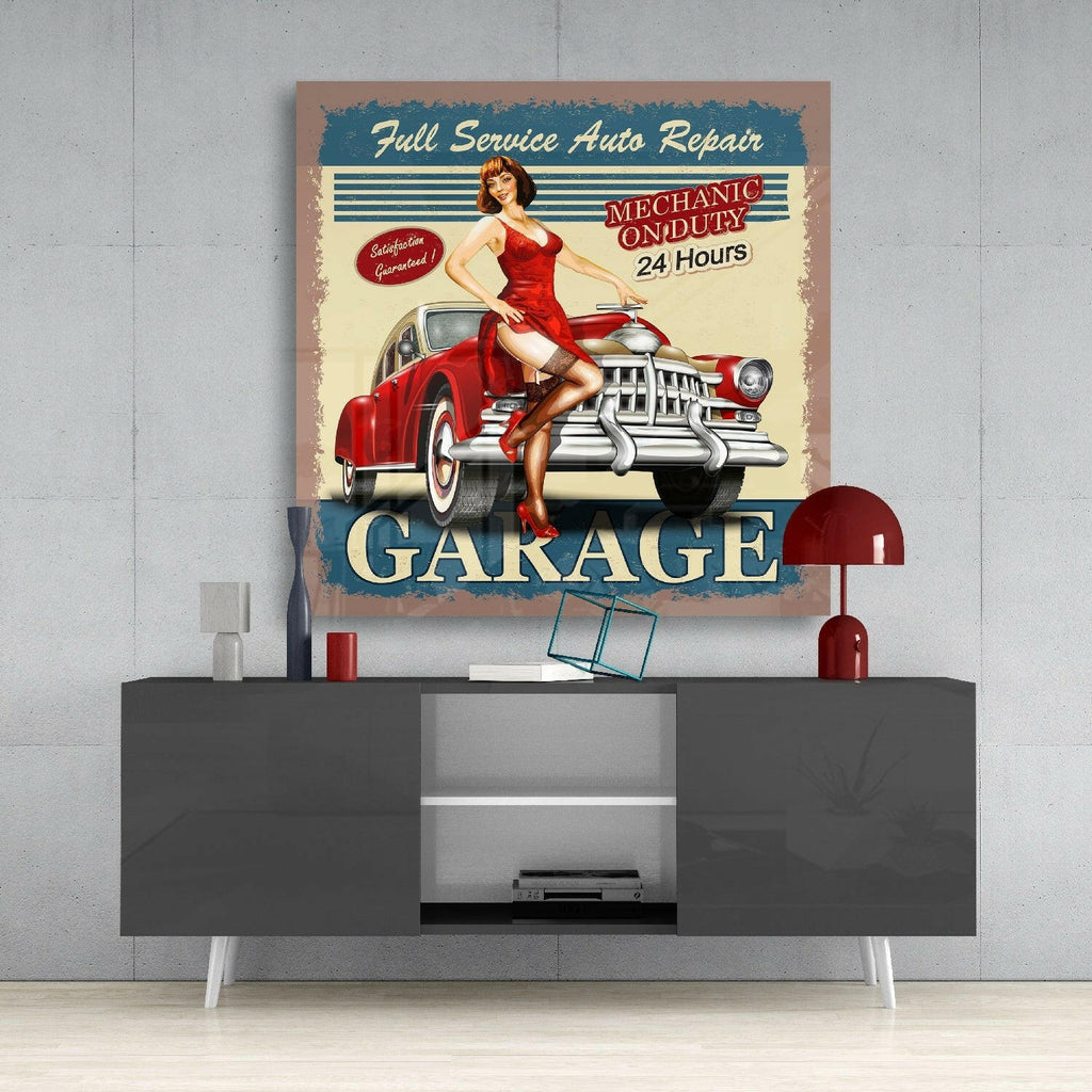 Retro Glass Wall Art