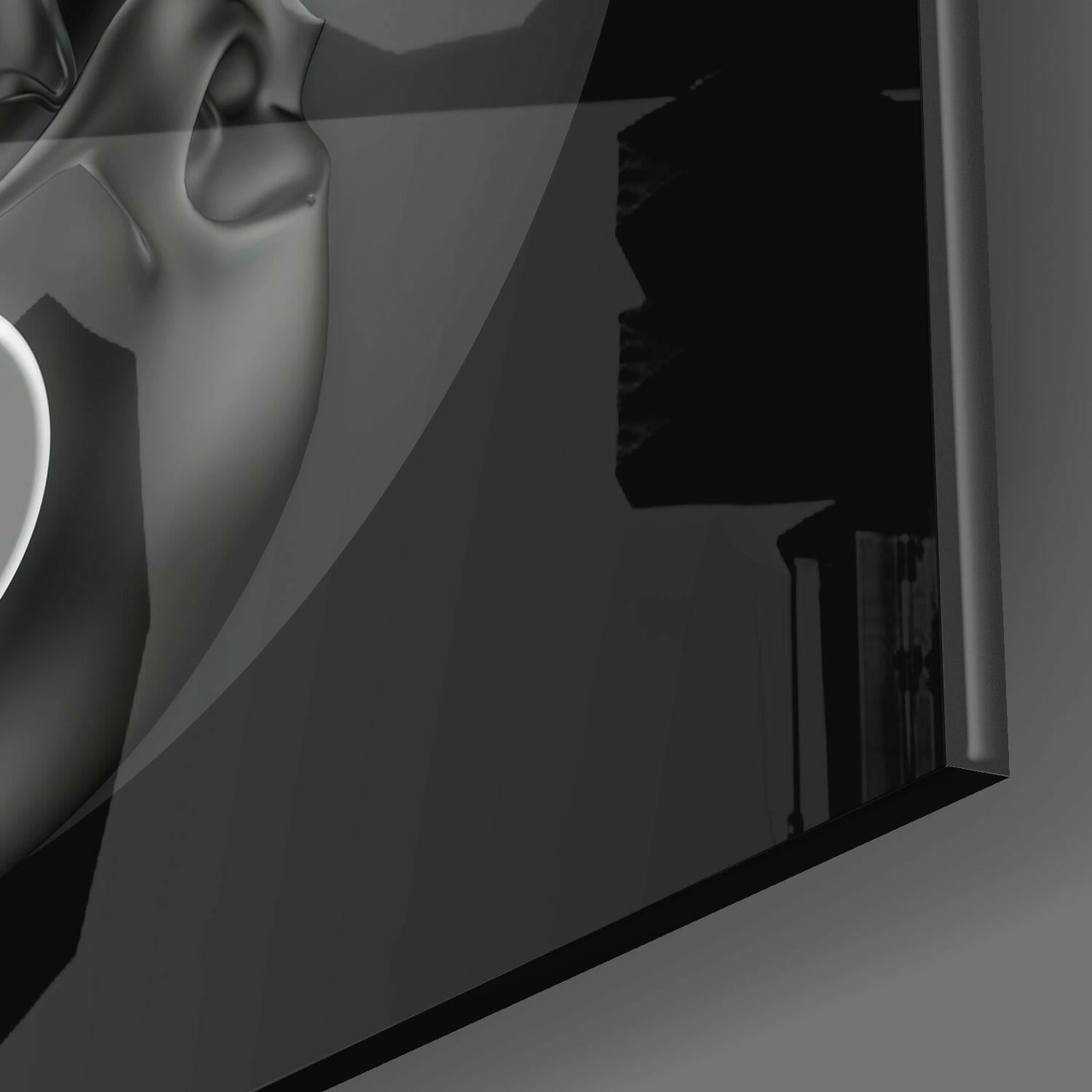 Black and White Glass Wall Art