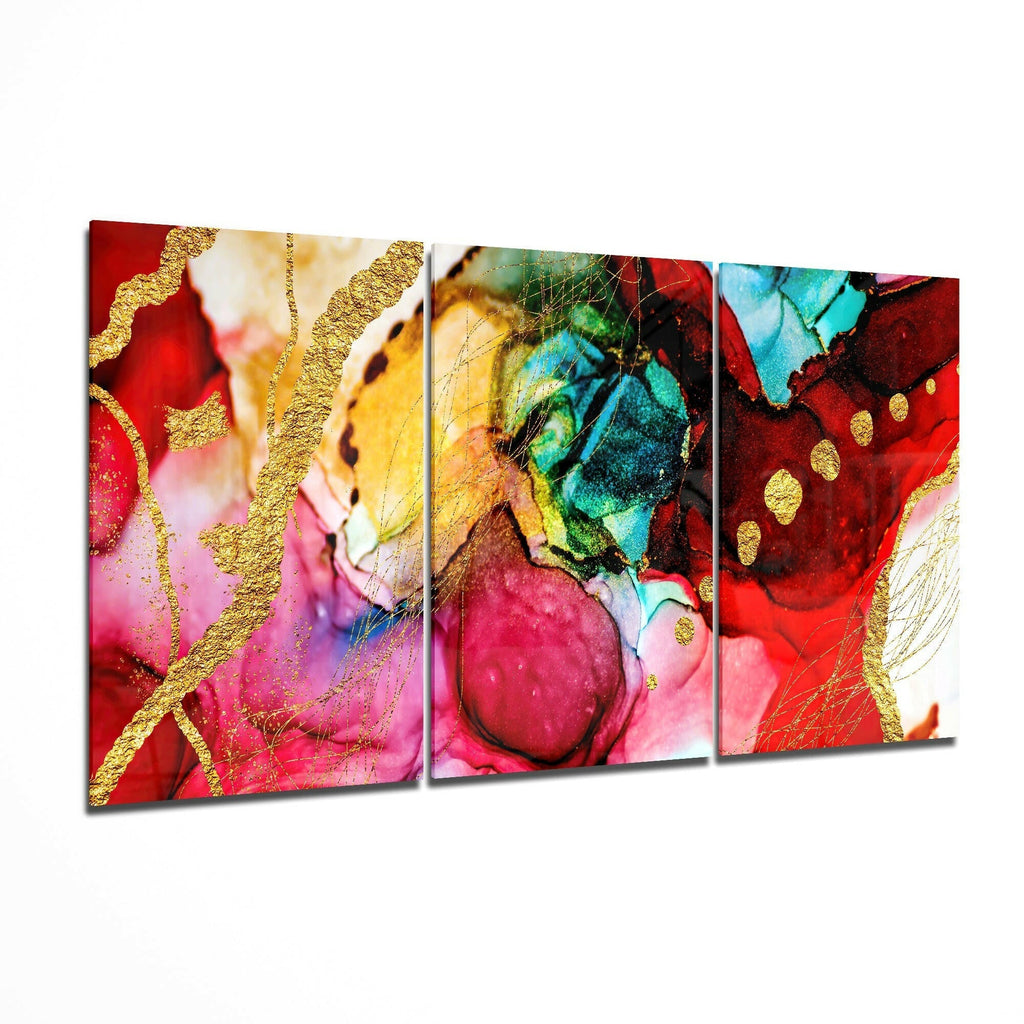 Red Harmony Glass Art