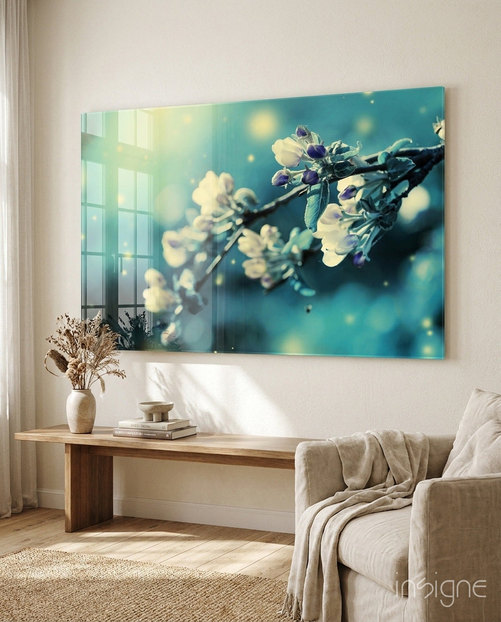 Flower Glass Wall Art