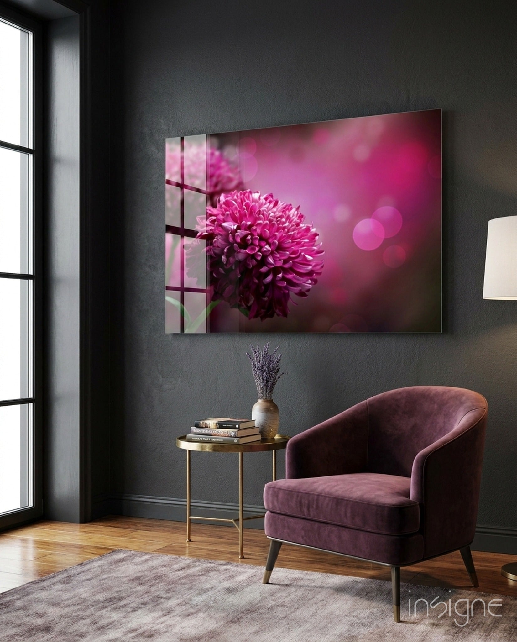 Flower Glass Wall Art