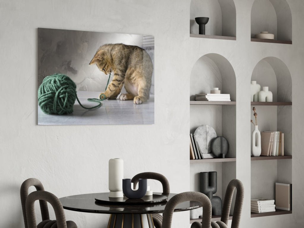 Cat Glass Wall Art