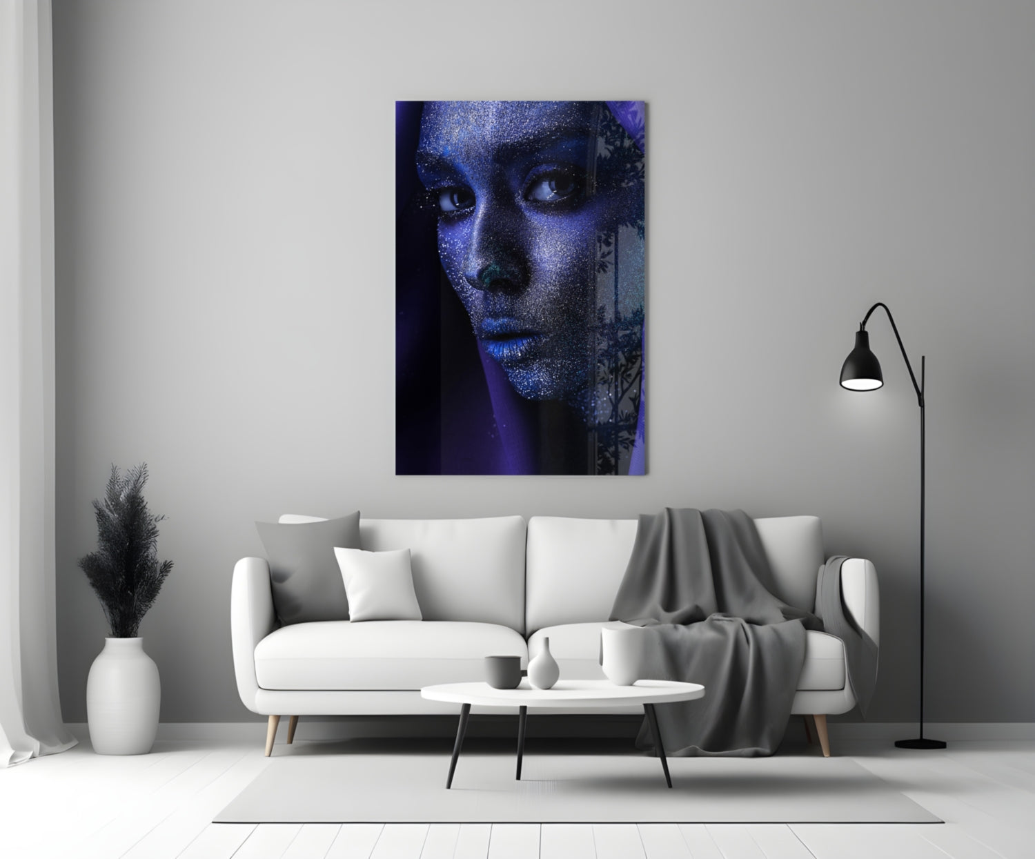 Woman Portrait 2 Glass Wall Art