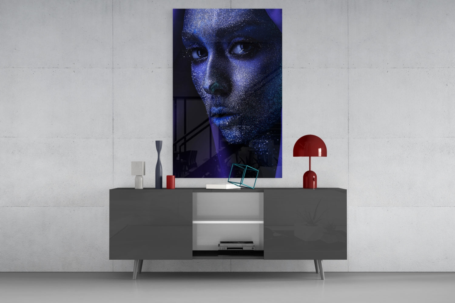 Woman Portrait 2 Glass Wall Art