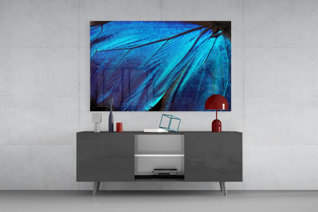 Butterfly Wing Glass Wall Art