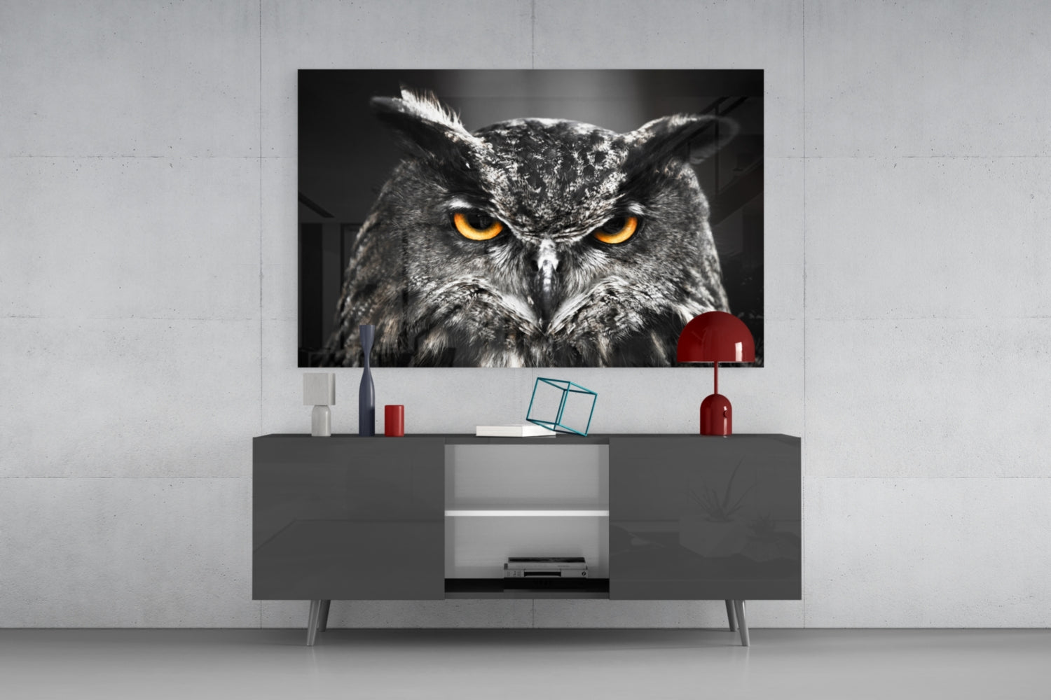 Owl Glass Wall Art