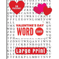 Valentine's Day Large Print Word Search - Paperback