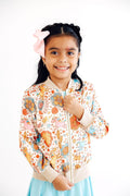 Retro Unicorns Satin Jacket