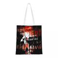 Tote Bag Womens Large Beige Canvas Floral Grow Positive Thoughts Reusable