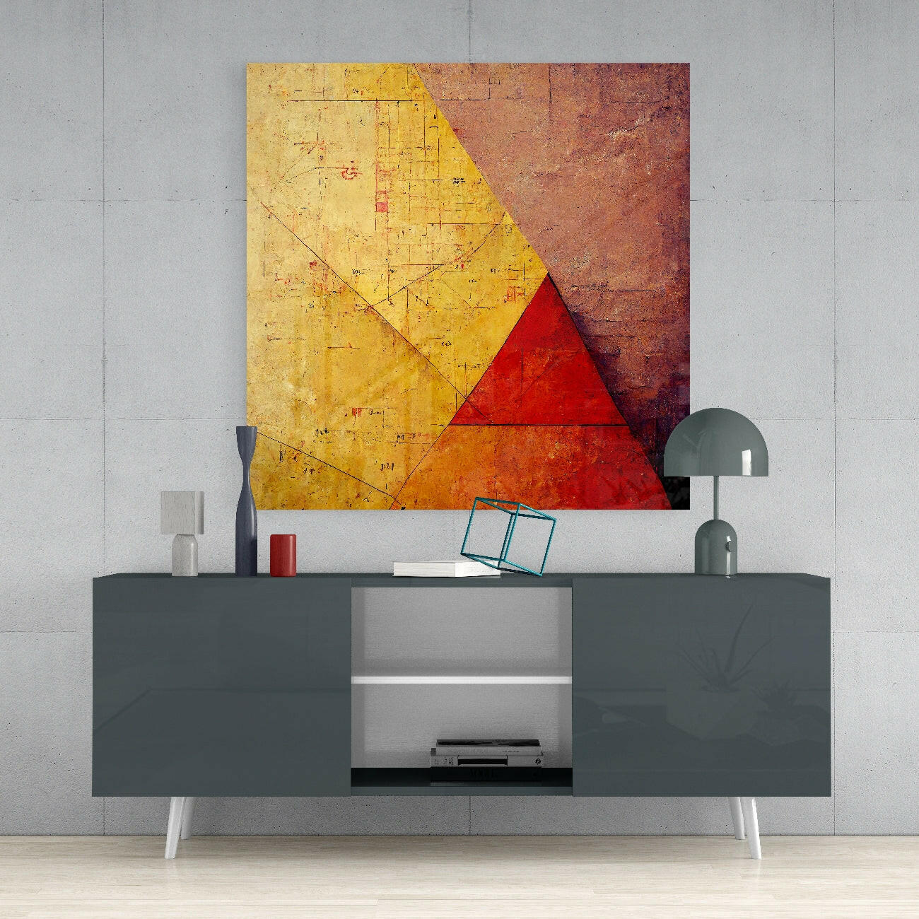 Ancient Wall Glass Wall Art  || Designers Collection