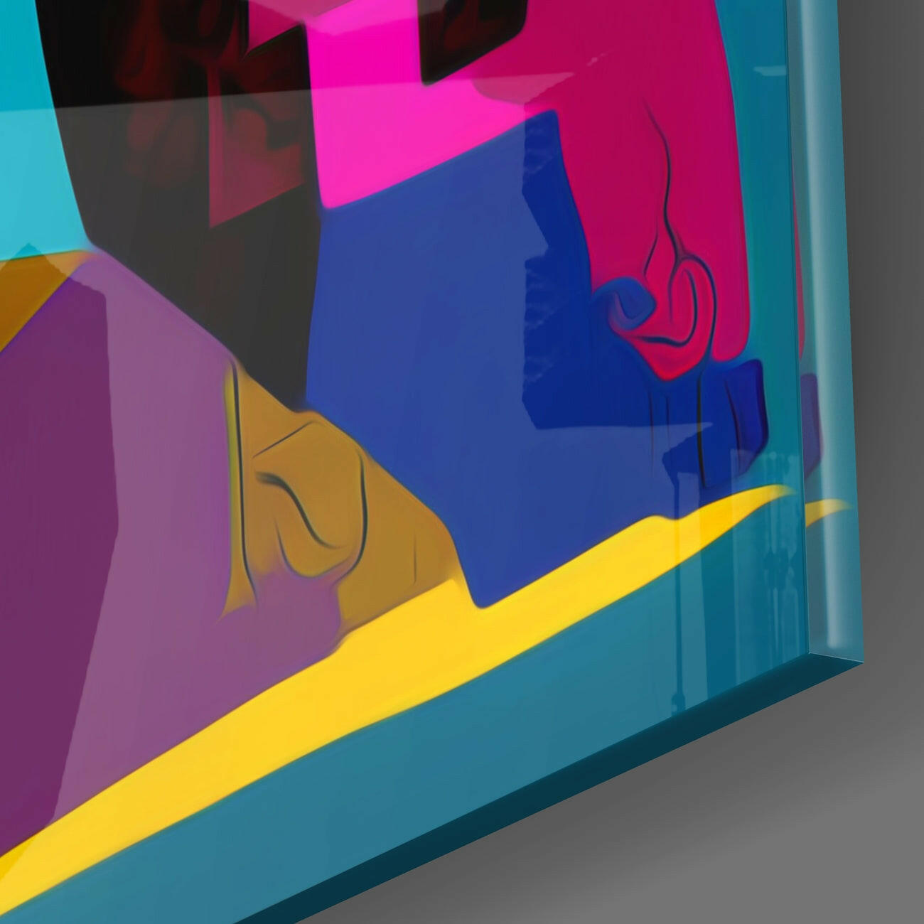 Picasso's Mind Glass Wall Art  || Designer Collection