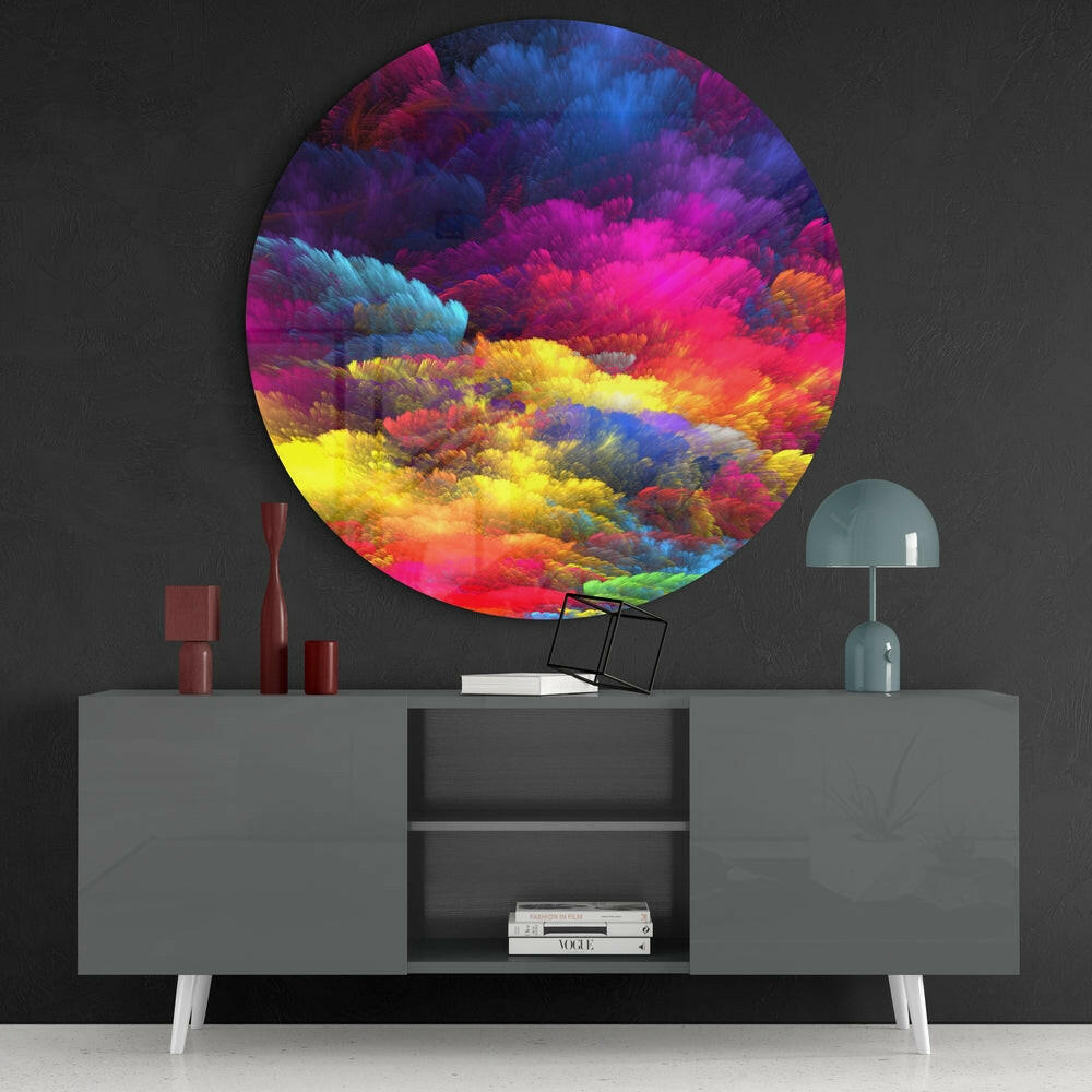 Color Explosion Glass Wall Art