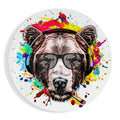 Musician Bear Glass Wall Art