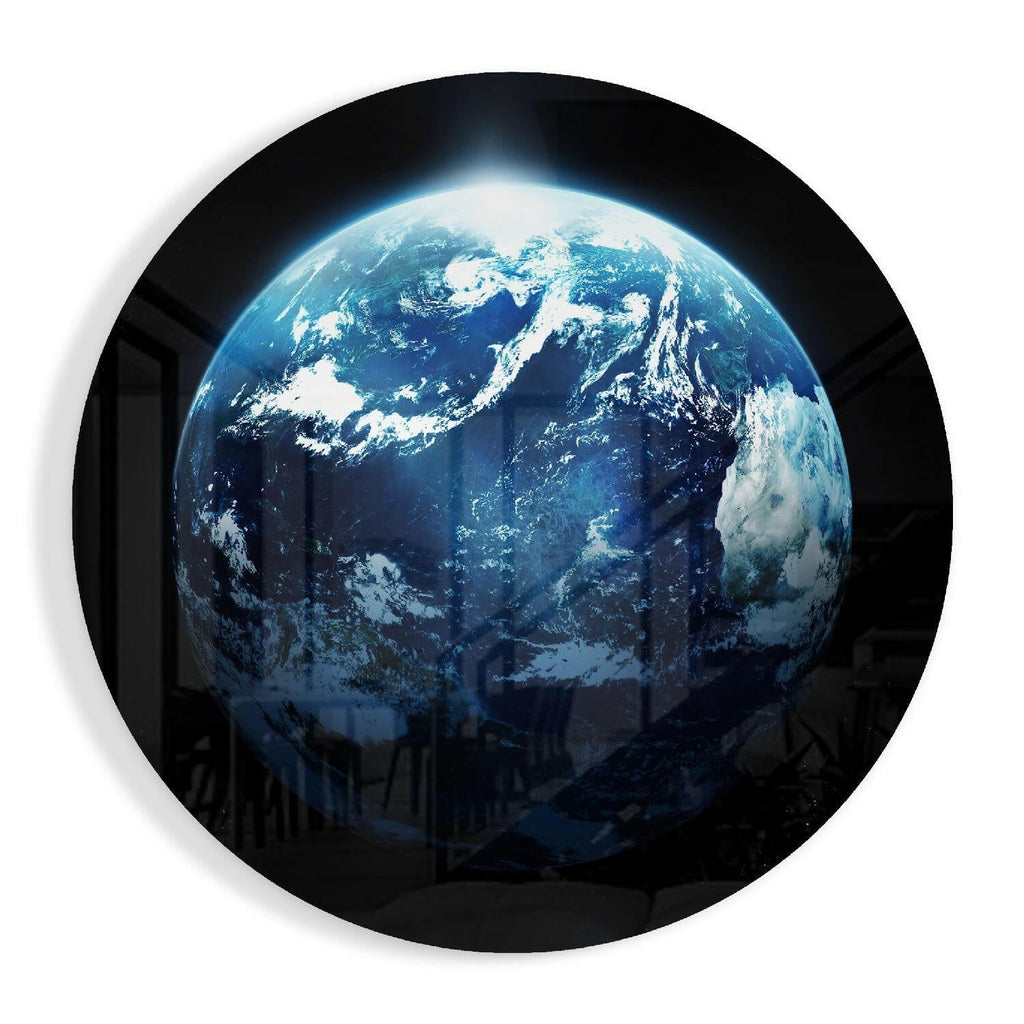 World Glass Wall Art