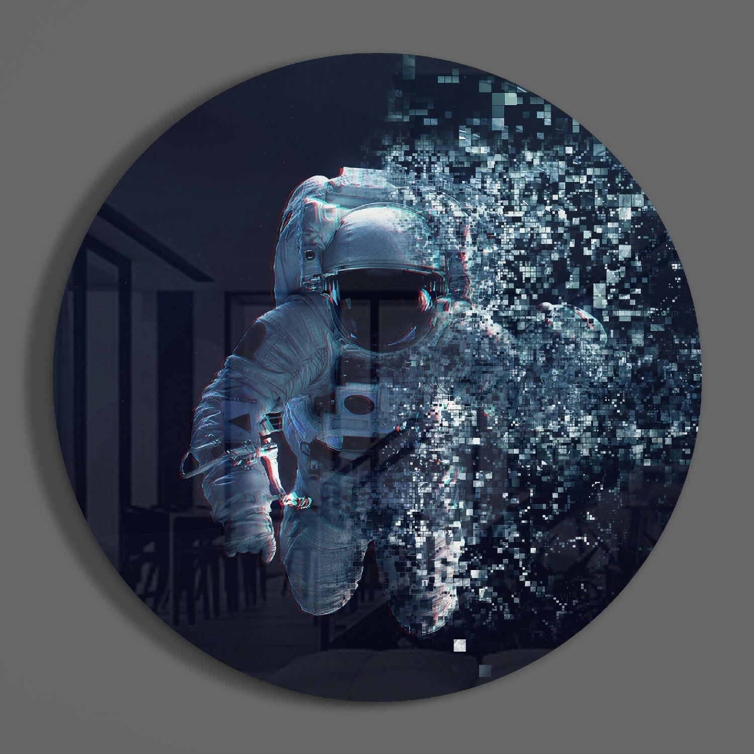 Astronaut Glass Wall Art