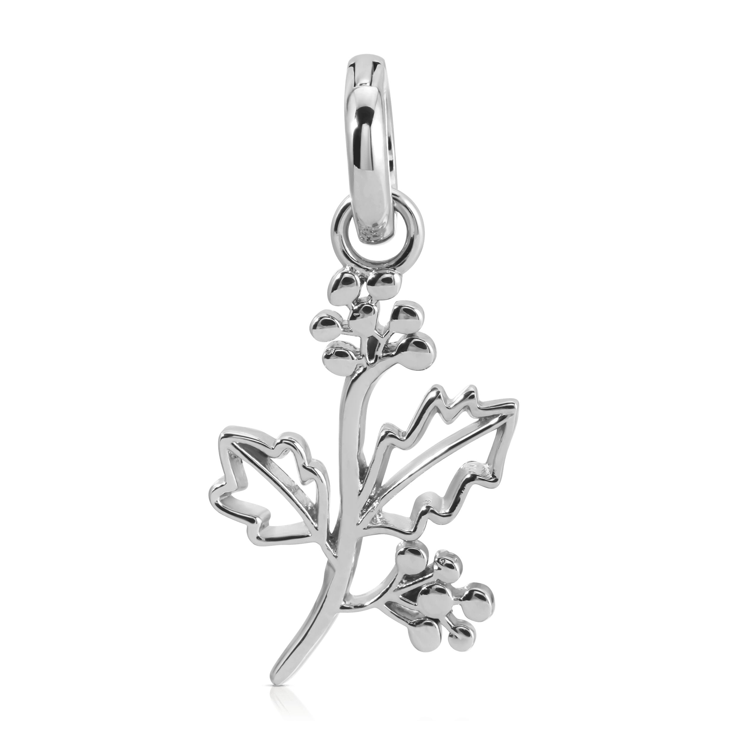 December Turquoise Birthstone Charm - Flower (Holly)