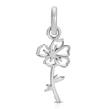 August Peridot Birthstone Charm - Flower (Poppy)