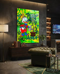 Scrooge McDuck: The Golden Throne Glass Wall Art || Designer Collection