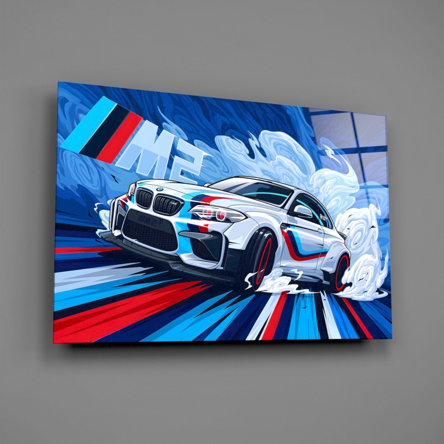 BMW M2 Dance of Speed Glass Wall Art || Designer Collection