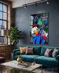 The Luxury Rebel Scrooge Glass Wall Art || Designer Collection