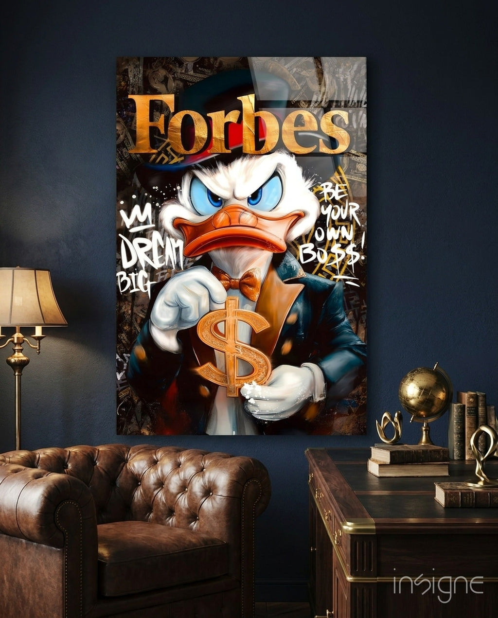Scrooge: Forbes Billionaire Glass Wall Art || Designer Collection