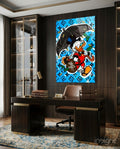 Scrooge's Money Rain Glass Wall Art || Designer Collection