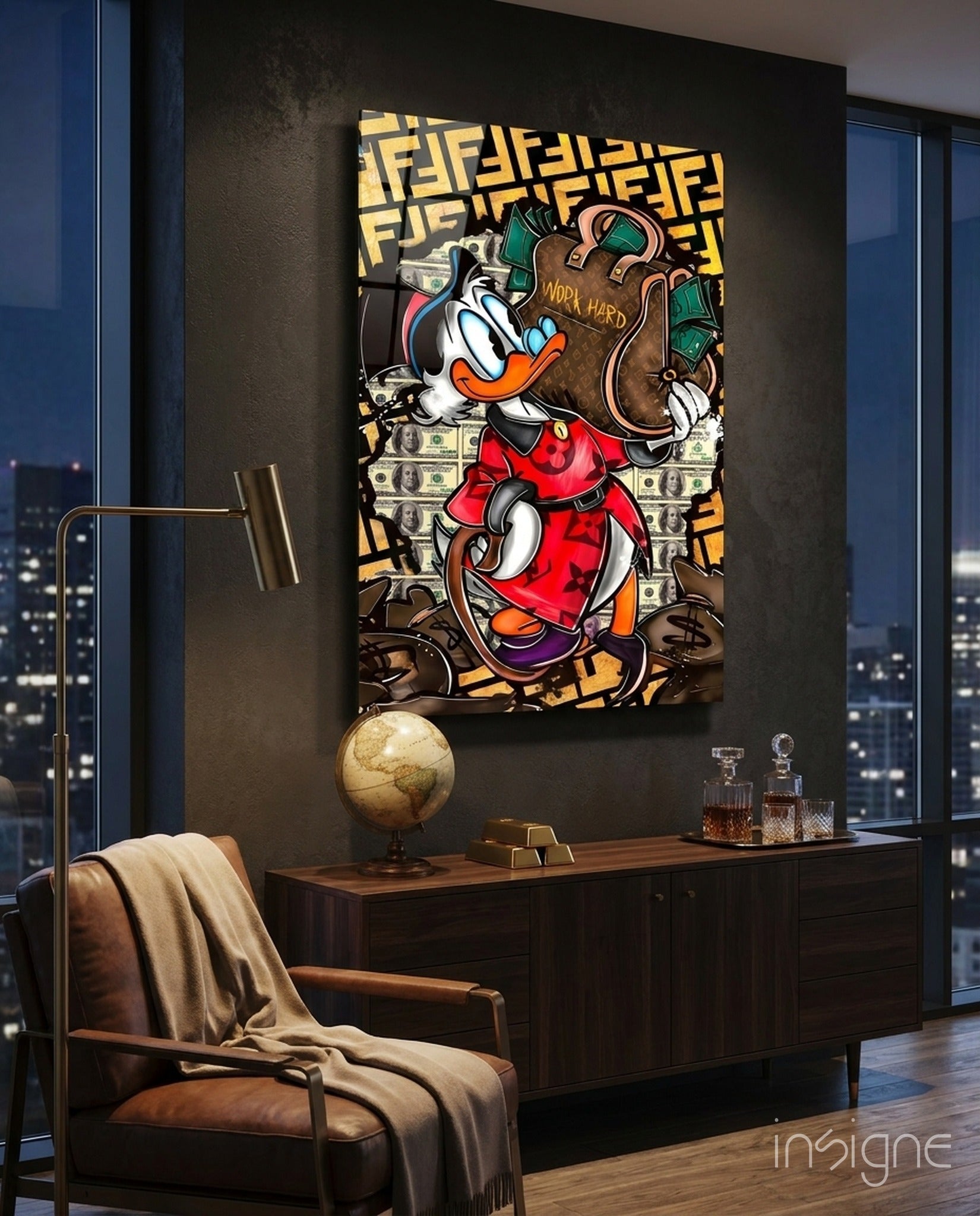 Unpretentious Luxury and Labor Glass Wall Art || Designer Collection