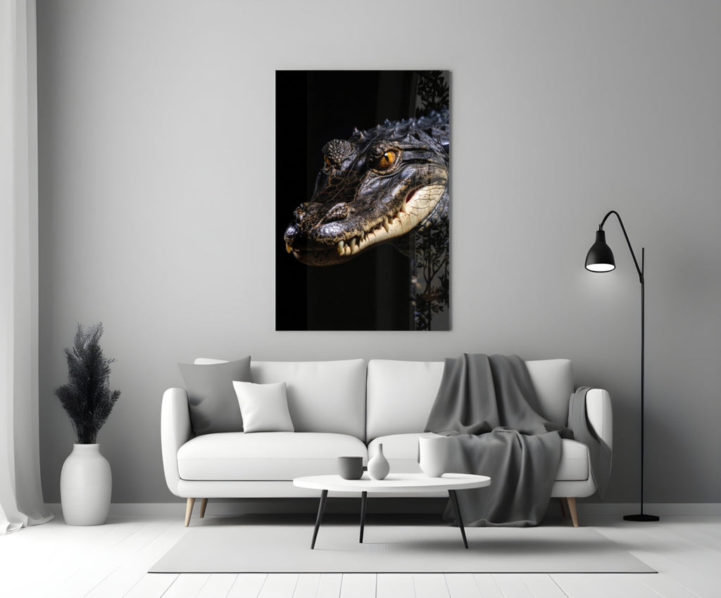 Eyes of the Swamp Glass Wall Art || Designer Collection